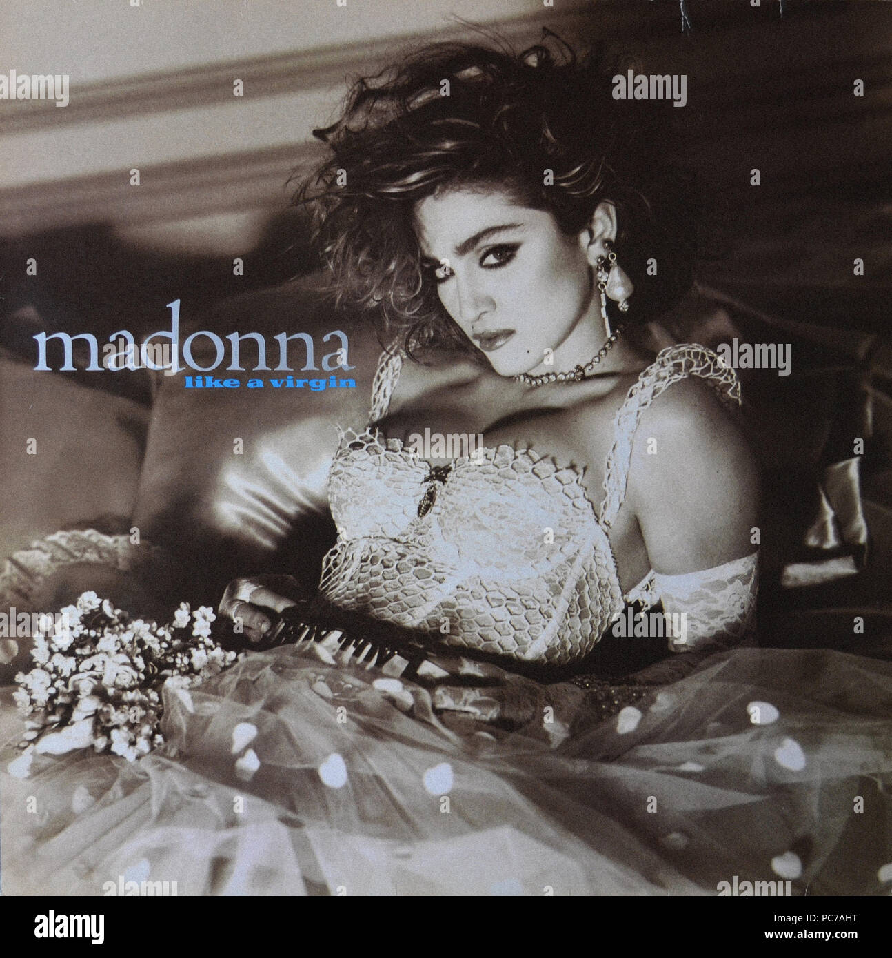 Madonna - Like A Virgin - Vintage vinyl album cover Stock