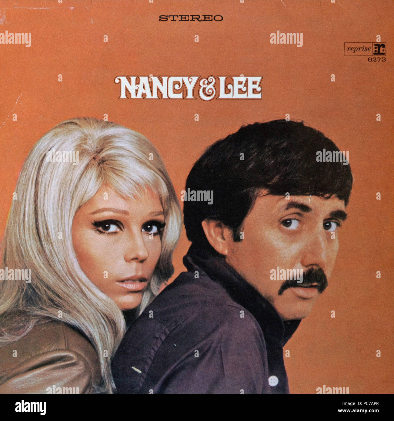 Nancy Sinatra And Lee Hazelwood   -  Nancy & Lee  -  Vintage vinyl album cover Stock Photo