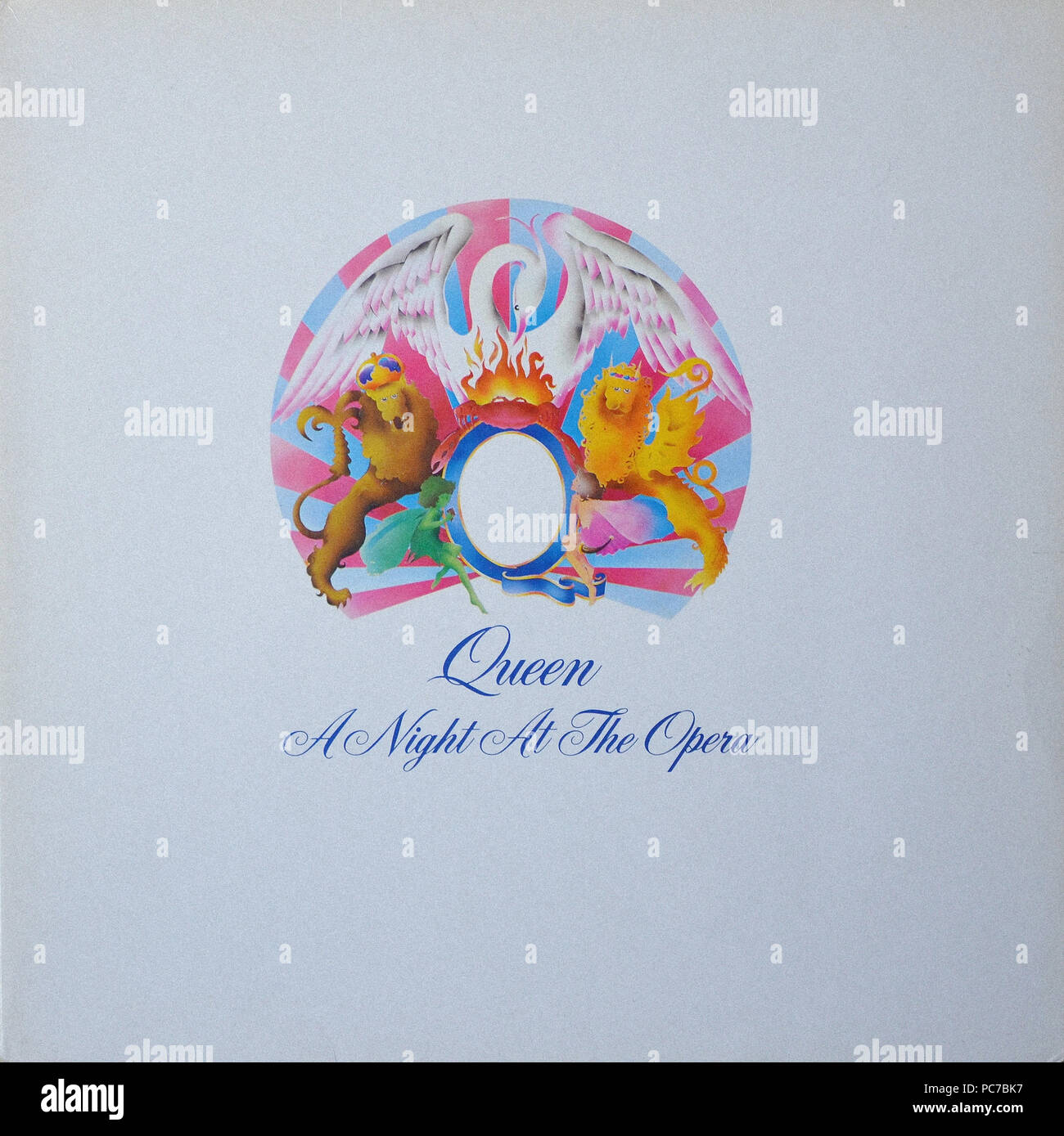 Queen   -  A Night At The Opera  -  Vintage vinyl album cover Stock Photo