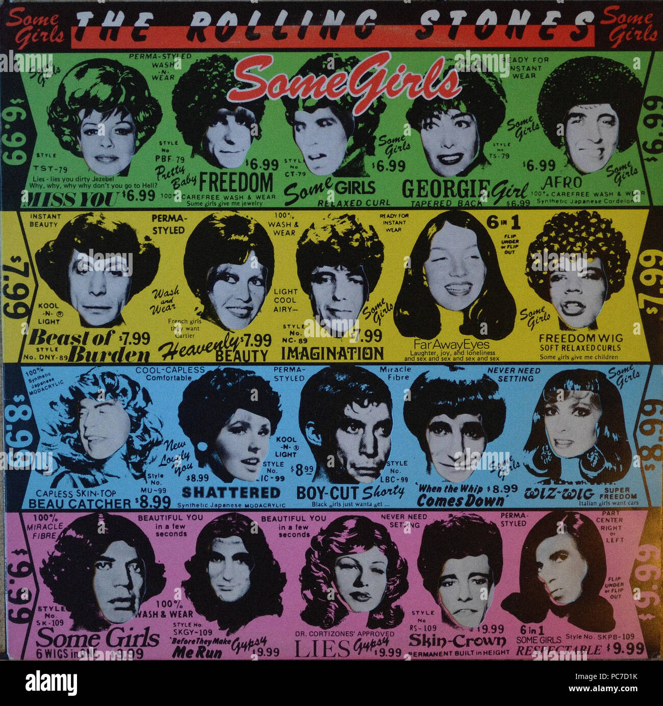 The Rolling Stones   -  Some Girls  -  Vintage vinyl album cover Stock Photo