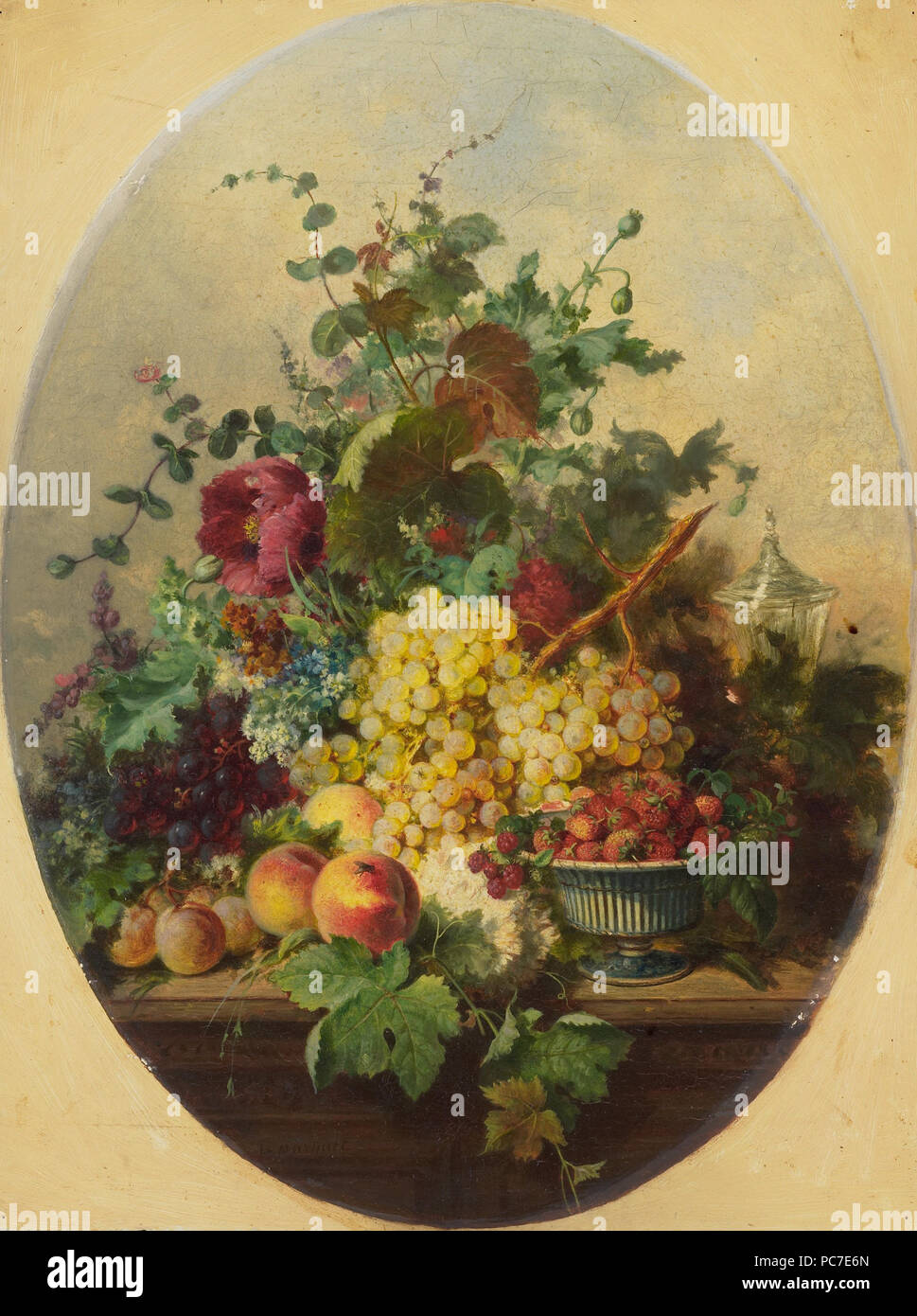 576 Stilleven met vruchten en bloemen Rijksmuseum Amsterdam SK-C-305 Stock Photo