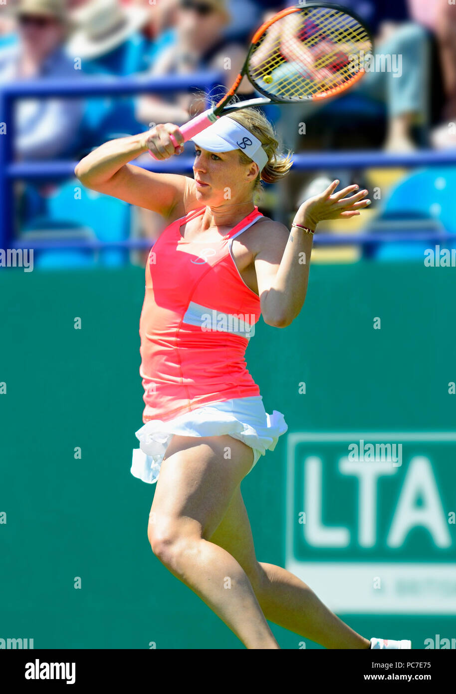 Anastasia Pavlyuchenkova (RUS) playing in the first round of the Nature Valley International, Eastbourne 25th June 2018 Stock Photo