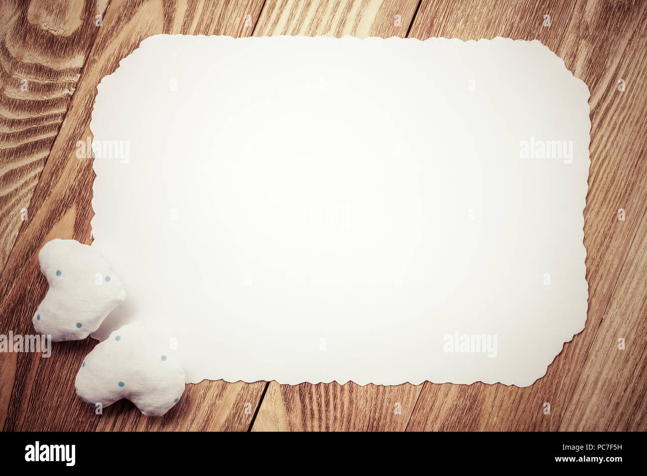 Blank paper for writing message Stock Photo