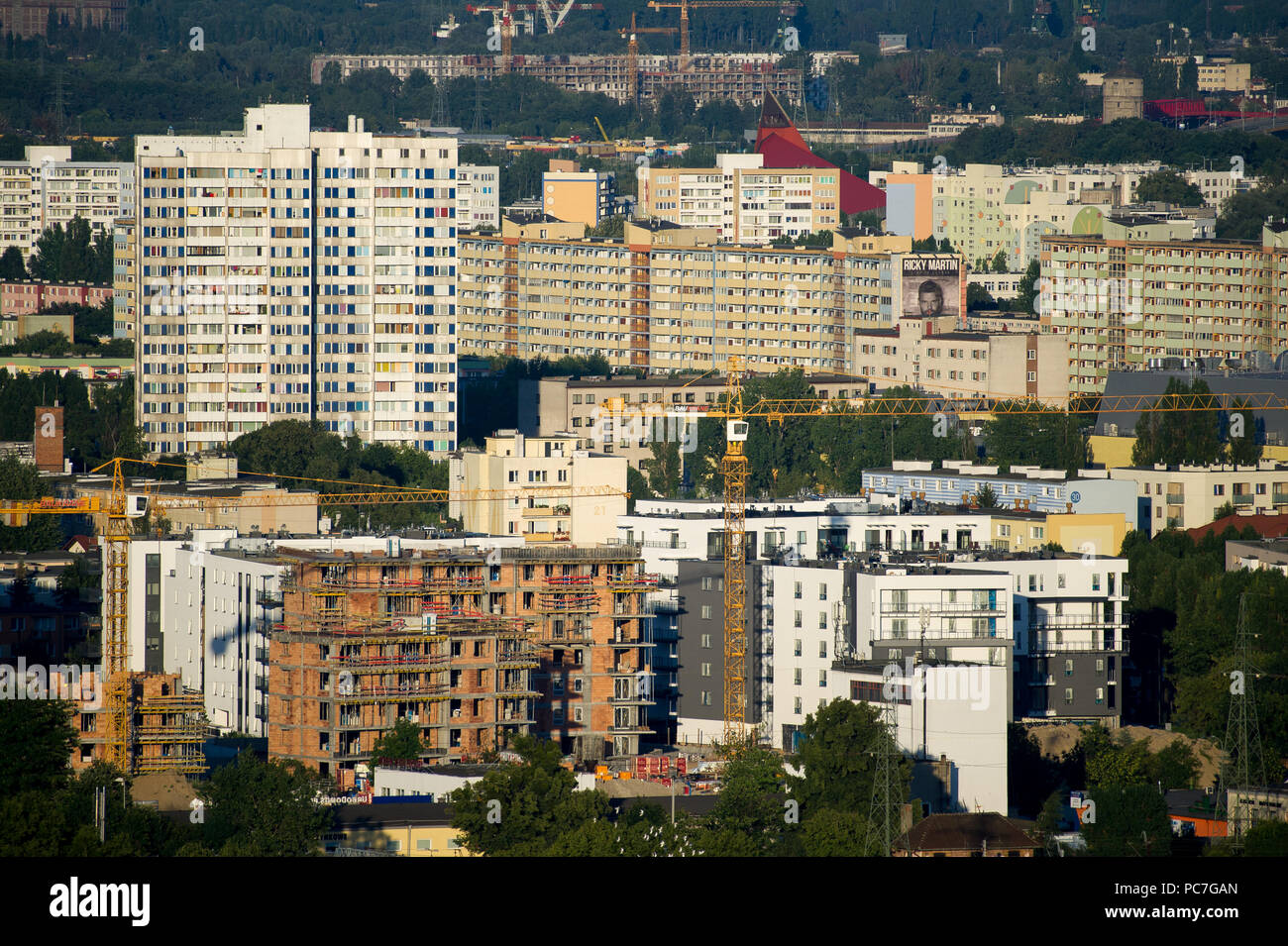 Communist era apartment buildings in Gdansk Przymorze and Zaspa, Poland
