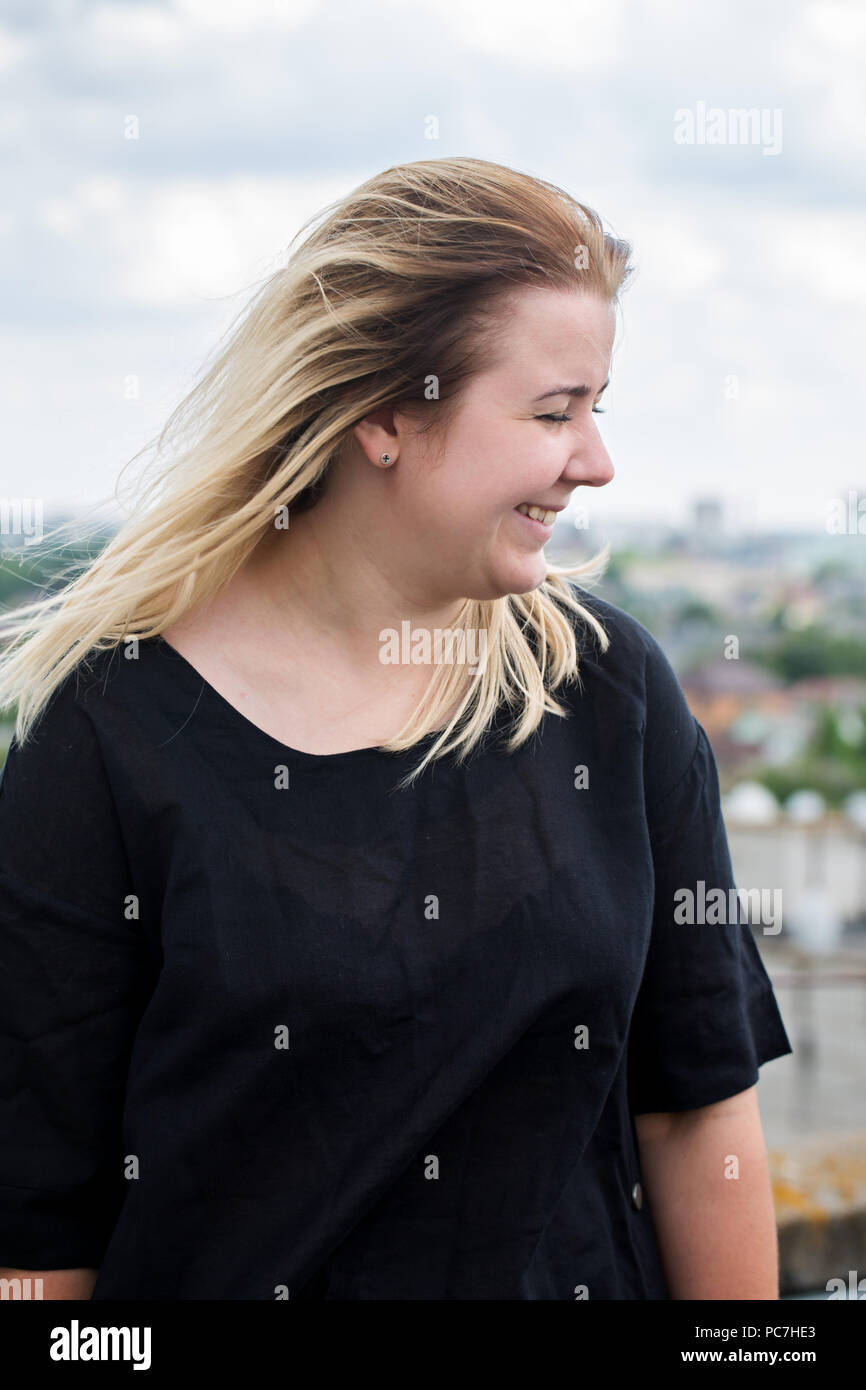 portrait of a cheerful girl Stock Photo - Alamy