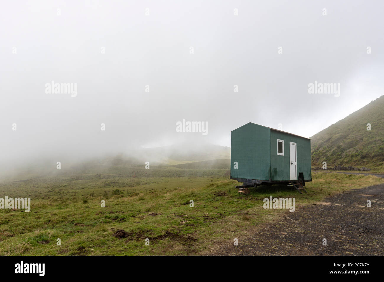 Cabin Shelter In Terra Alta In A Misty Day Pico Island Azores