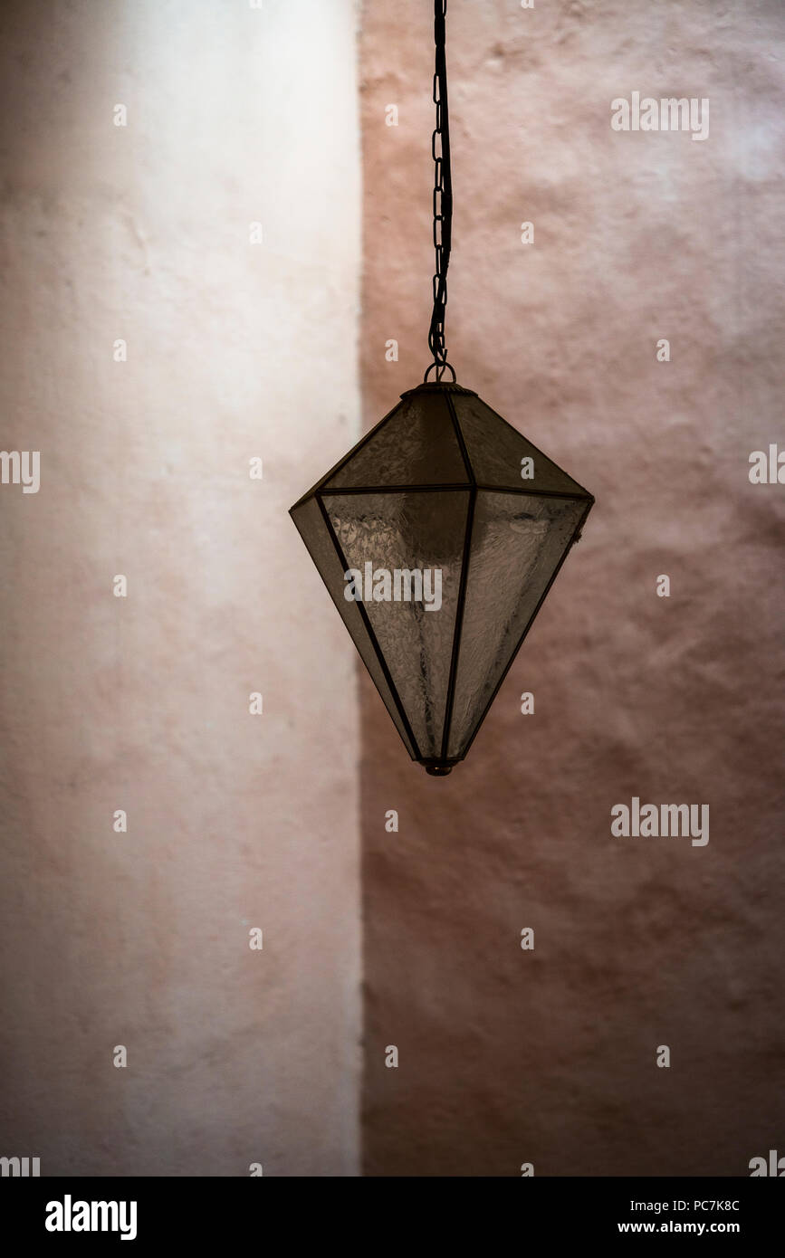 San Miguel De Allende Ceiling Lamp In A Colonial Era Building