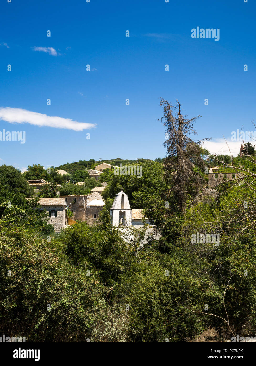 Old house in Perithia, Greece Stock Photo Alamy