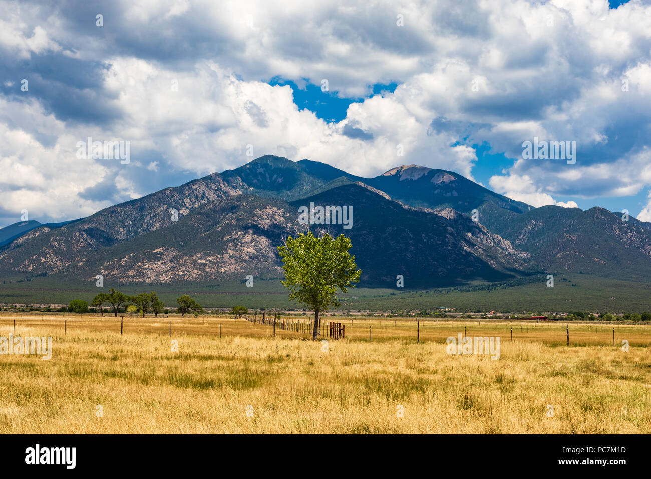 TAOS, NM, USA10 JULY 18 Taos Mountain of the Sangre de Cristo range