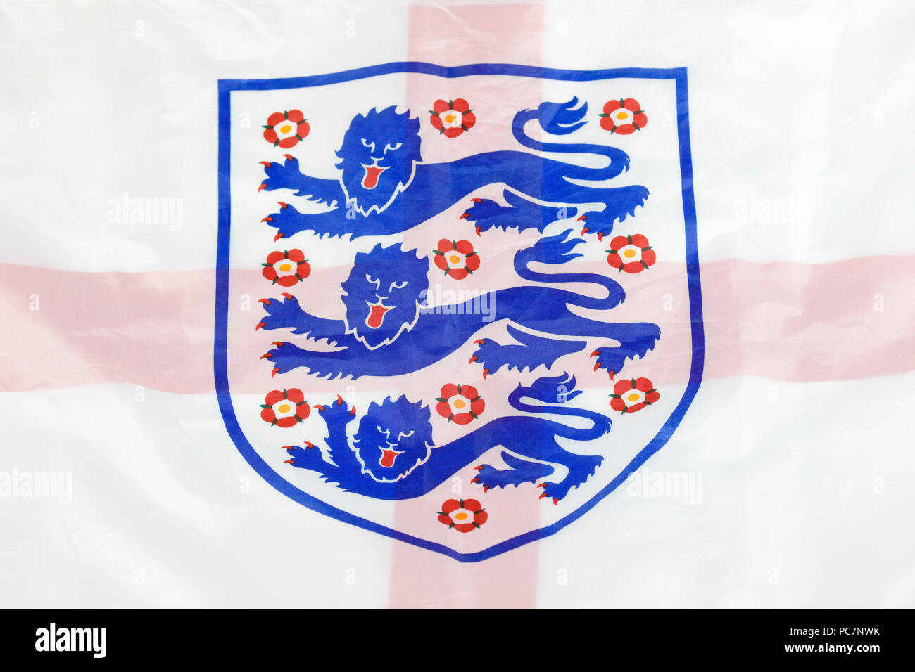 Three Lions England Flag Stock Photo