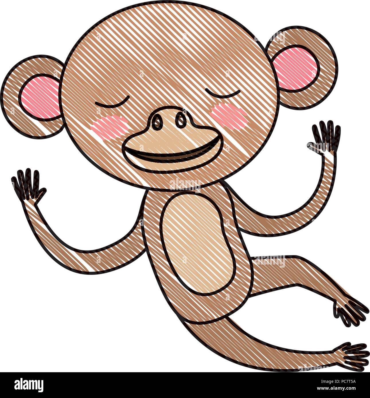 wild monkey isolated icon Stock Vector Image & Art - Alamy