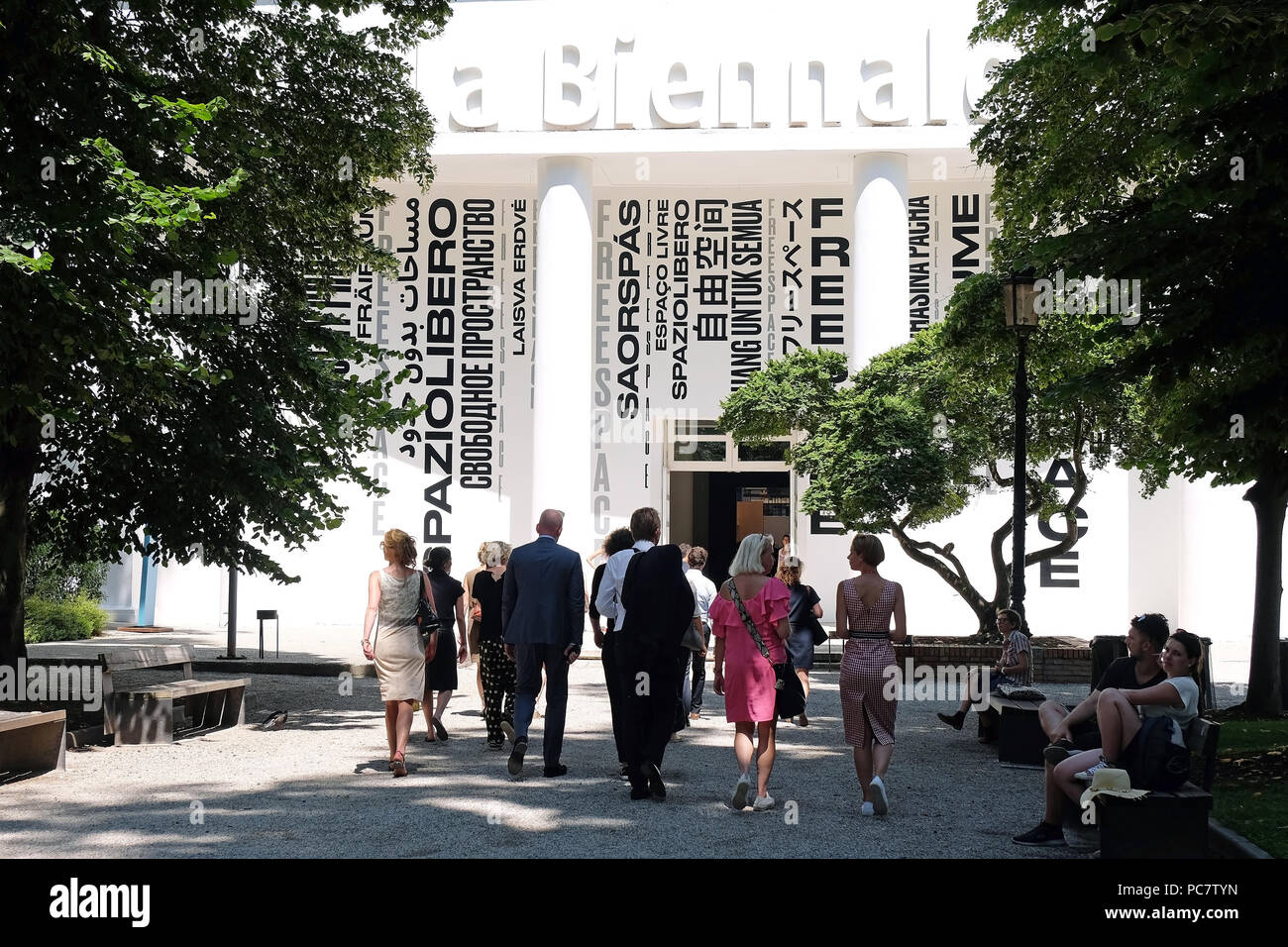 Architecture biennale in Venice, 2018. Pavilions and works in the main exhibition venues - Arsenale and Giardini Stock Photo