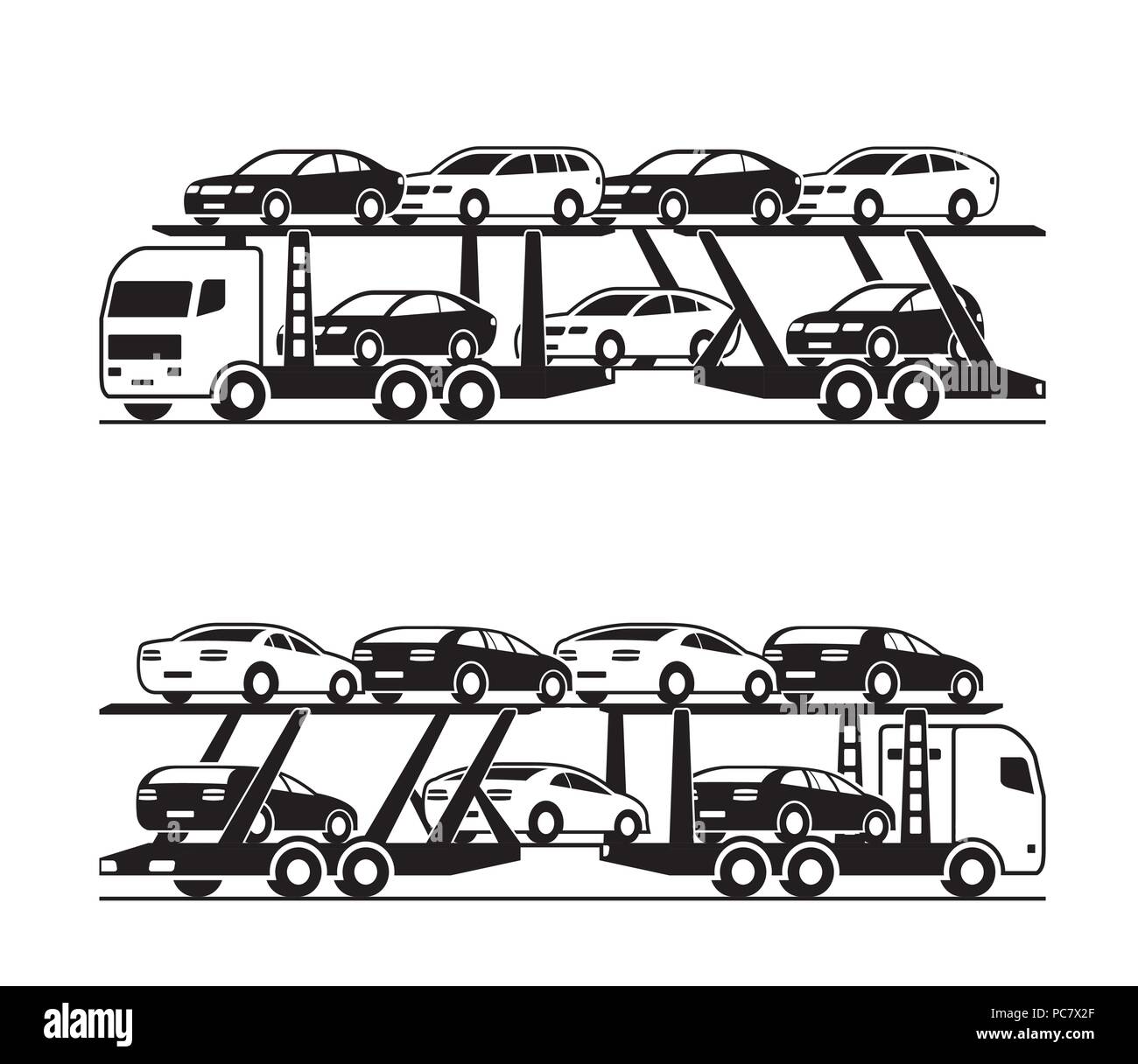 Car Transporter Truck Stock Photos & Car Transporter Truck Stock Images