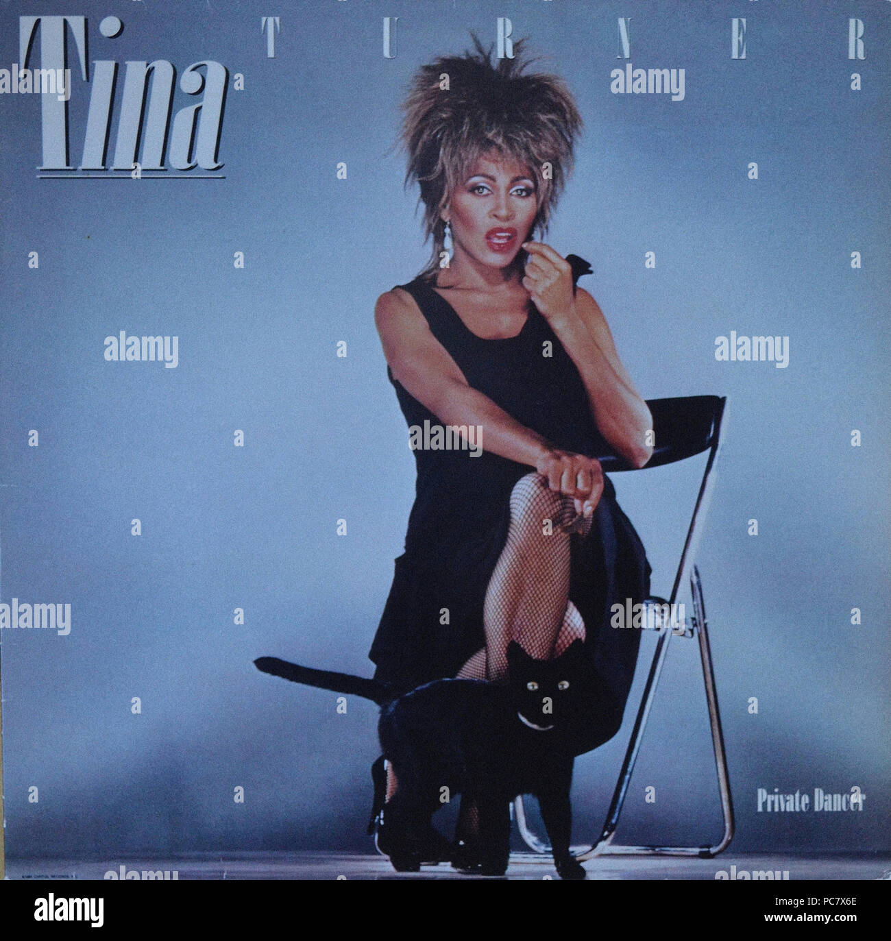 Tina Turner Private Dancer Vintage vinyl album cover Stock Photo
