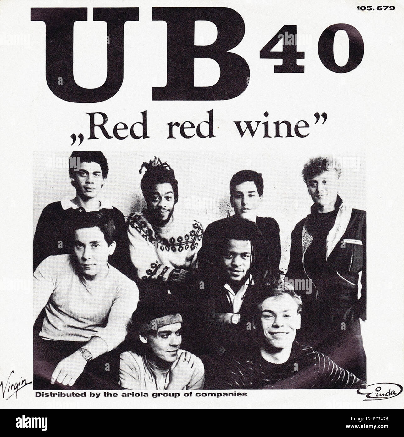 UB40 - Red red wine 1983 - Vintage vinyl album cover Stock Photo - Alamy