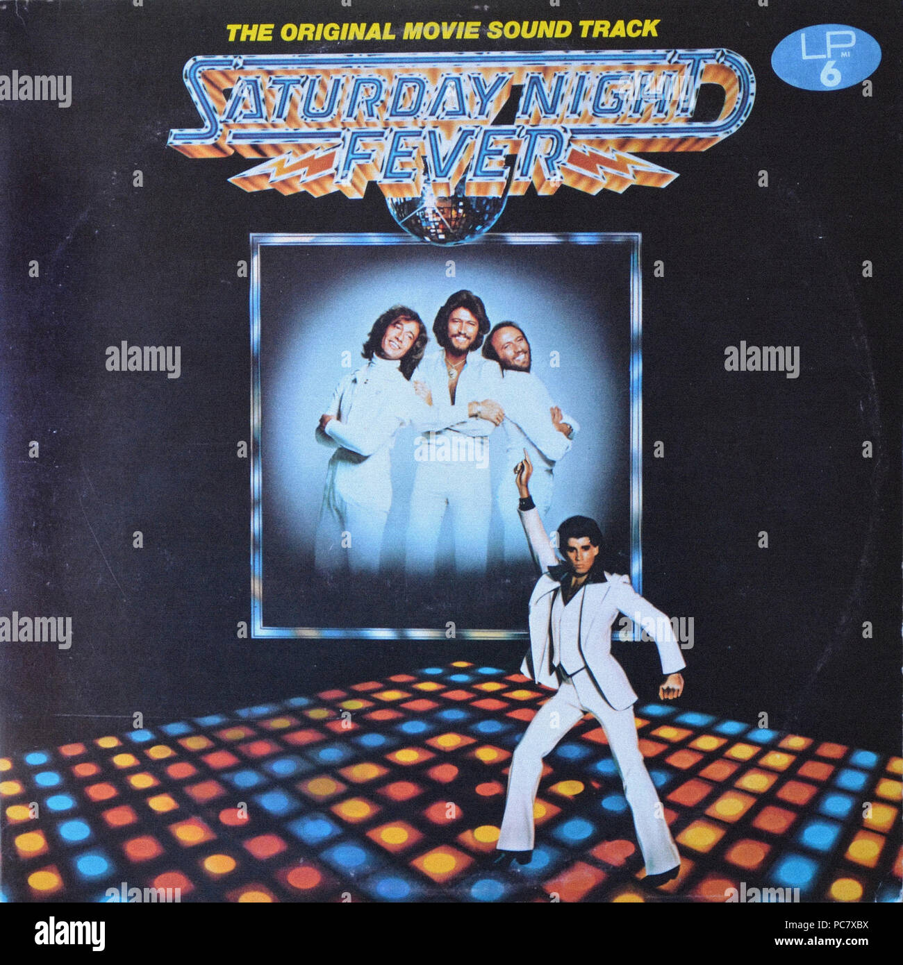 Various Artists   -  The Original Movie Soundtrack Saturday Night Fever  -  Vintage vinyl album cover Stock Photo