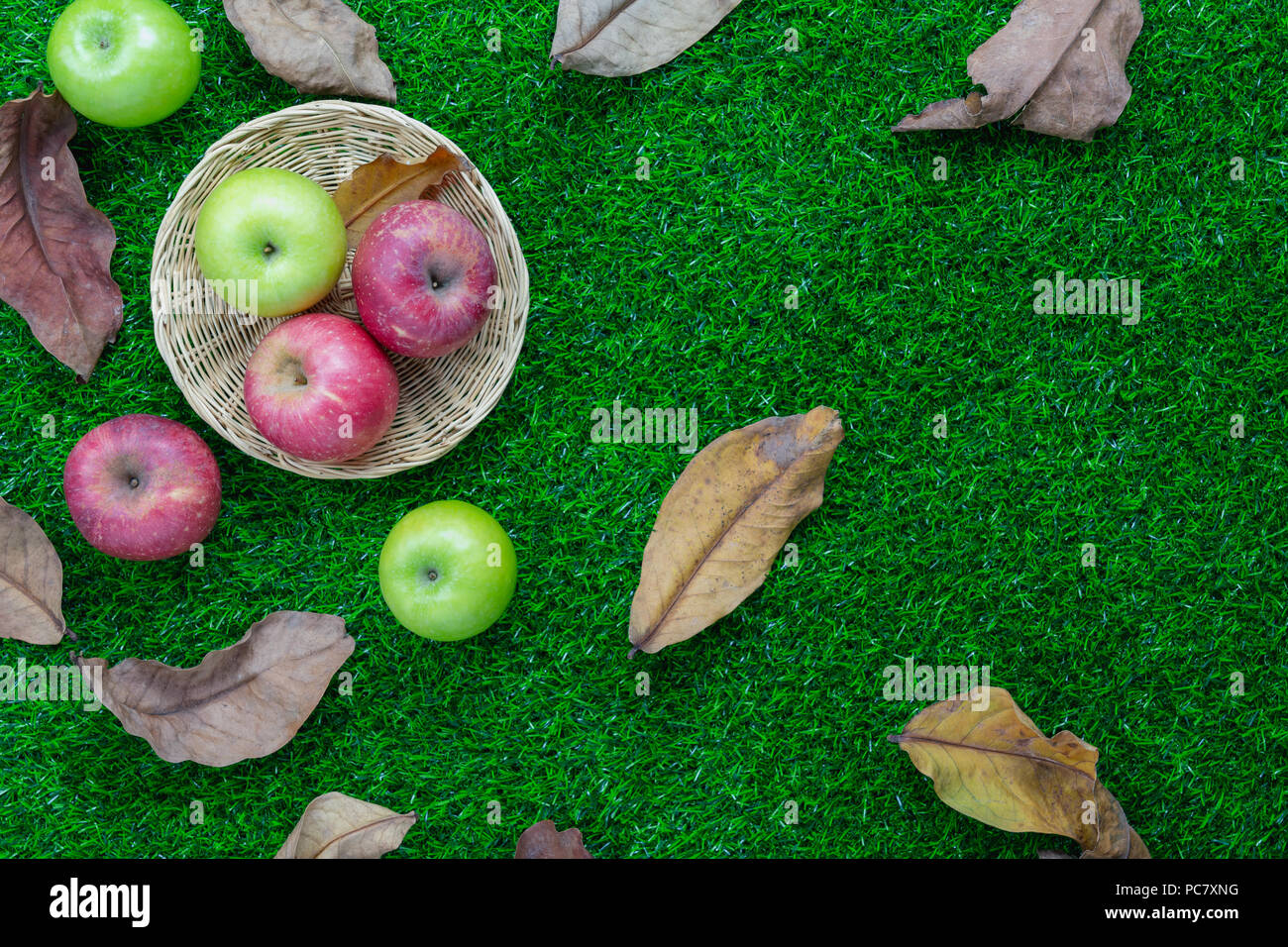 Table Top View Aerial Image Of Decoration Fall Harvest Or Rosh