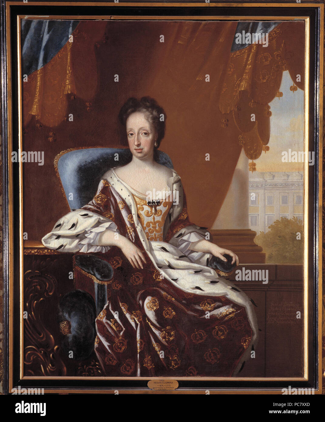 42 Hedvig Eleonora, 1636-1715, prinsessa av Holstein-Gottorp, drottning av Sverige (David von Krafft) - Nationalmuseum - 16095 Stock Photo