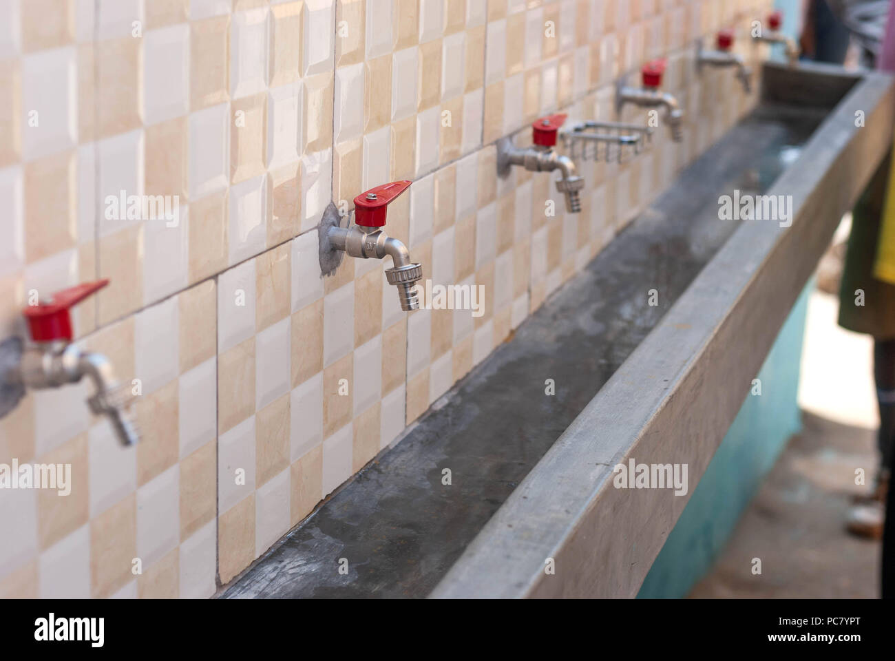 Water sanitation in Kampala school, Uganda, Africa Stock Photo Alamy