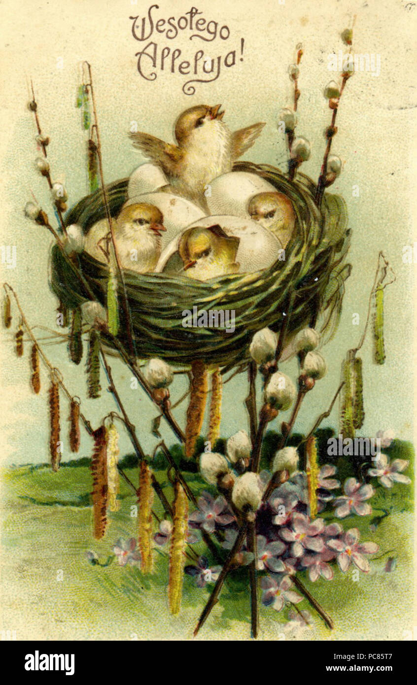 2 07. Old Russian Easter Postcard Stock Photo - Alamy