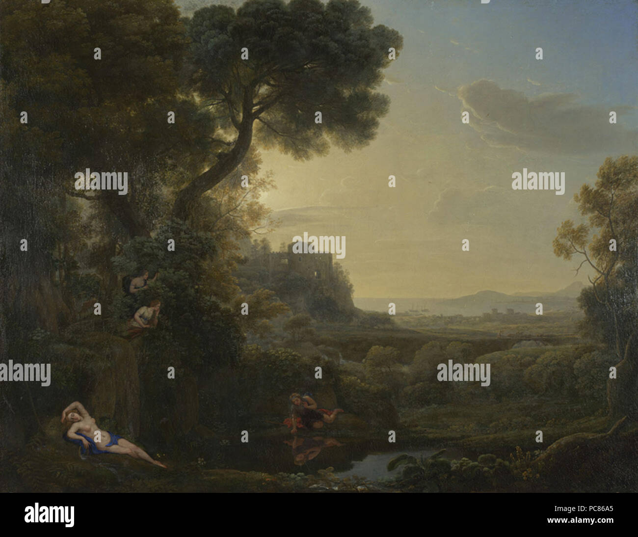 Landscape with narcissus and echo hi-res stock photography and images ...