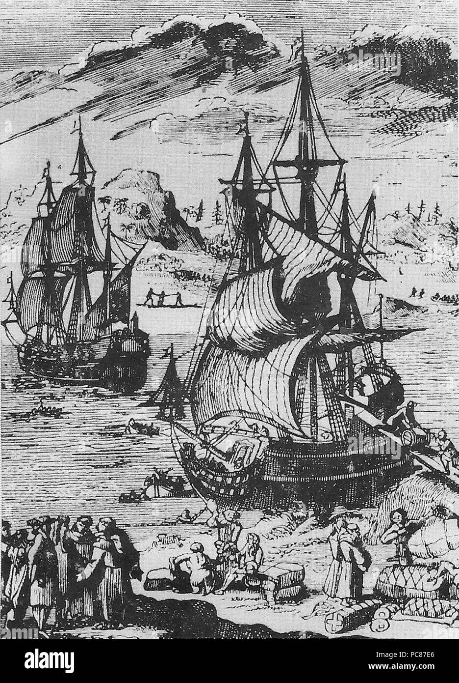 359 Landung La Salles in der MatagordaBucht 1685 Stock Photo Alamy