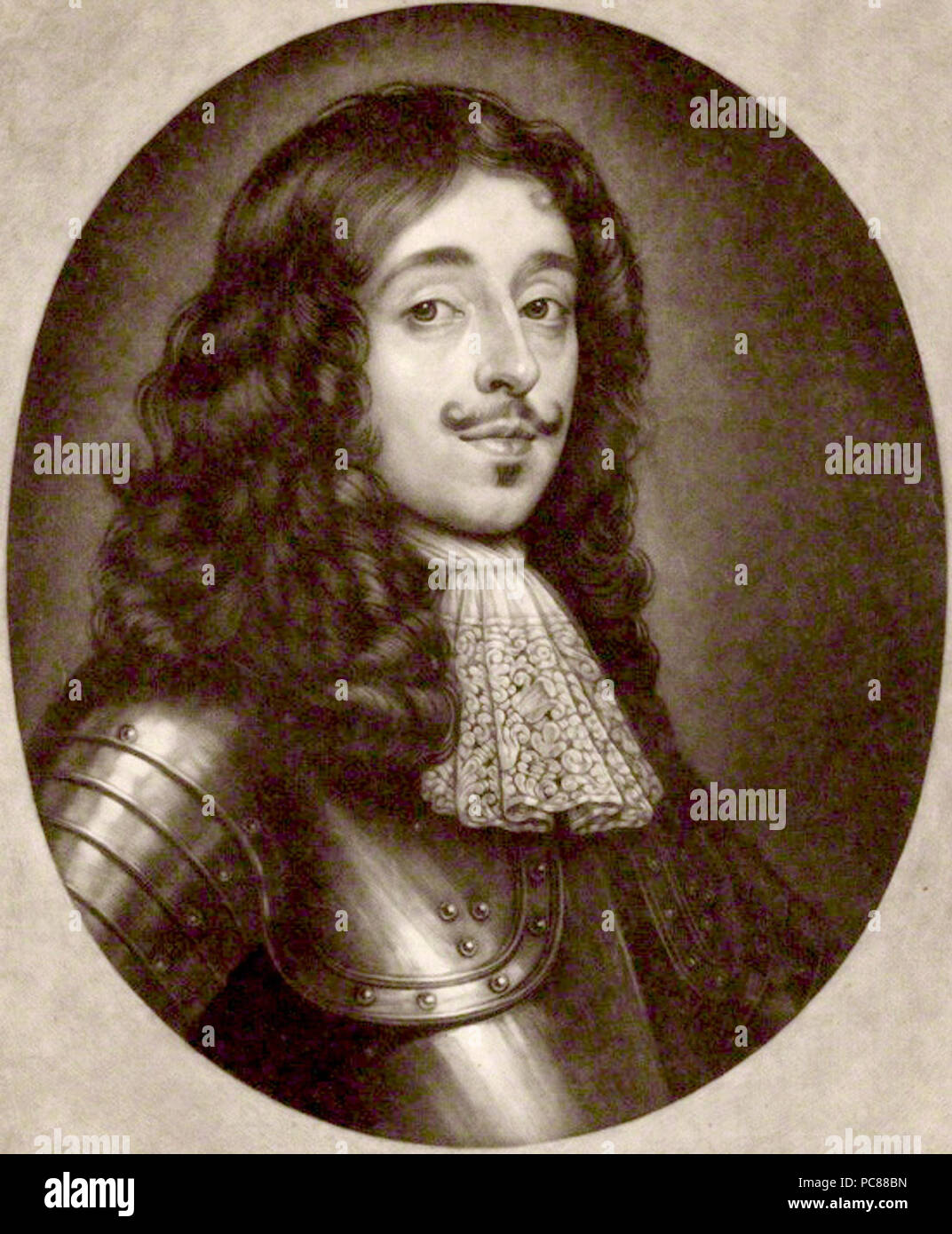 by Abraham Blooteling, after  Unknown artist, mezzotint, 1660s-1670s 19 8thEarlOfDerby Stock Photo