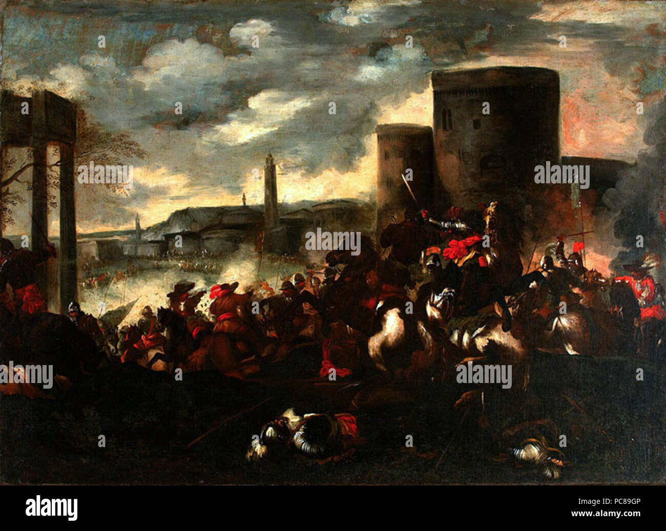 79 Salvator Rosa - Batalha antiga Stock Photo