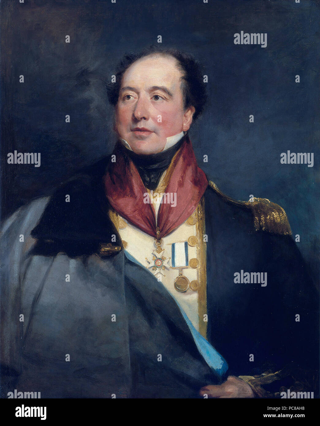 Captain Christopher Cole (1770-1836)  *oil on canvas  *91.5 x 73.3 cm  *1820-1824 560 Sir Christopher Cole Stock Photo