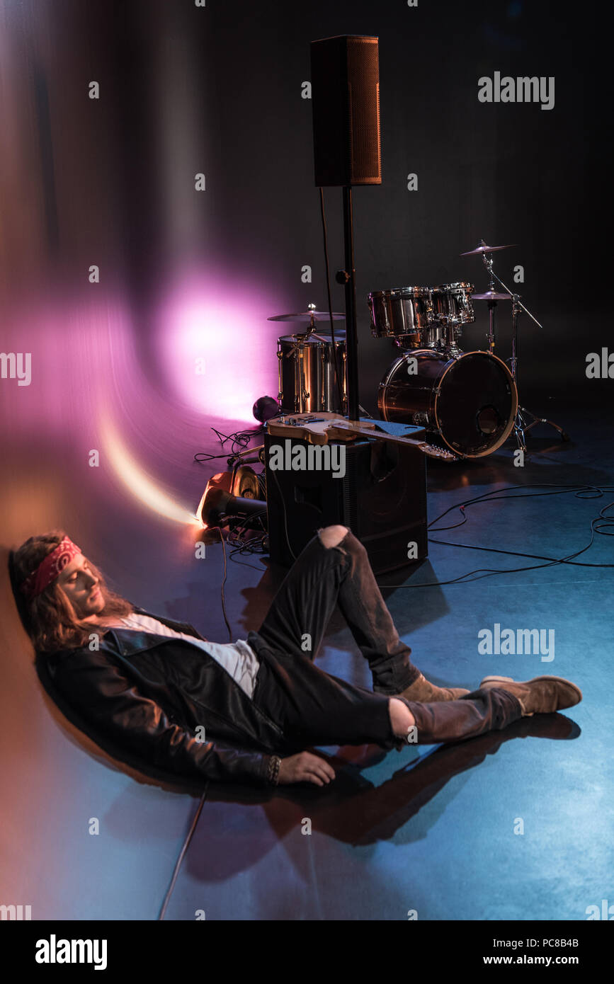 Satiated Rocker Tired musician hi-res stock photography and images - Alamy