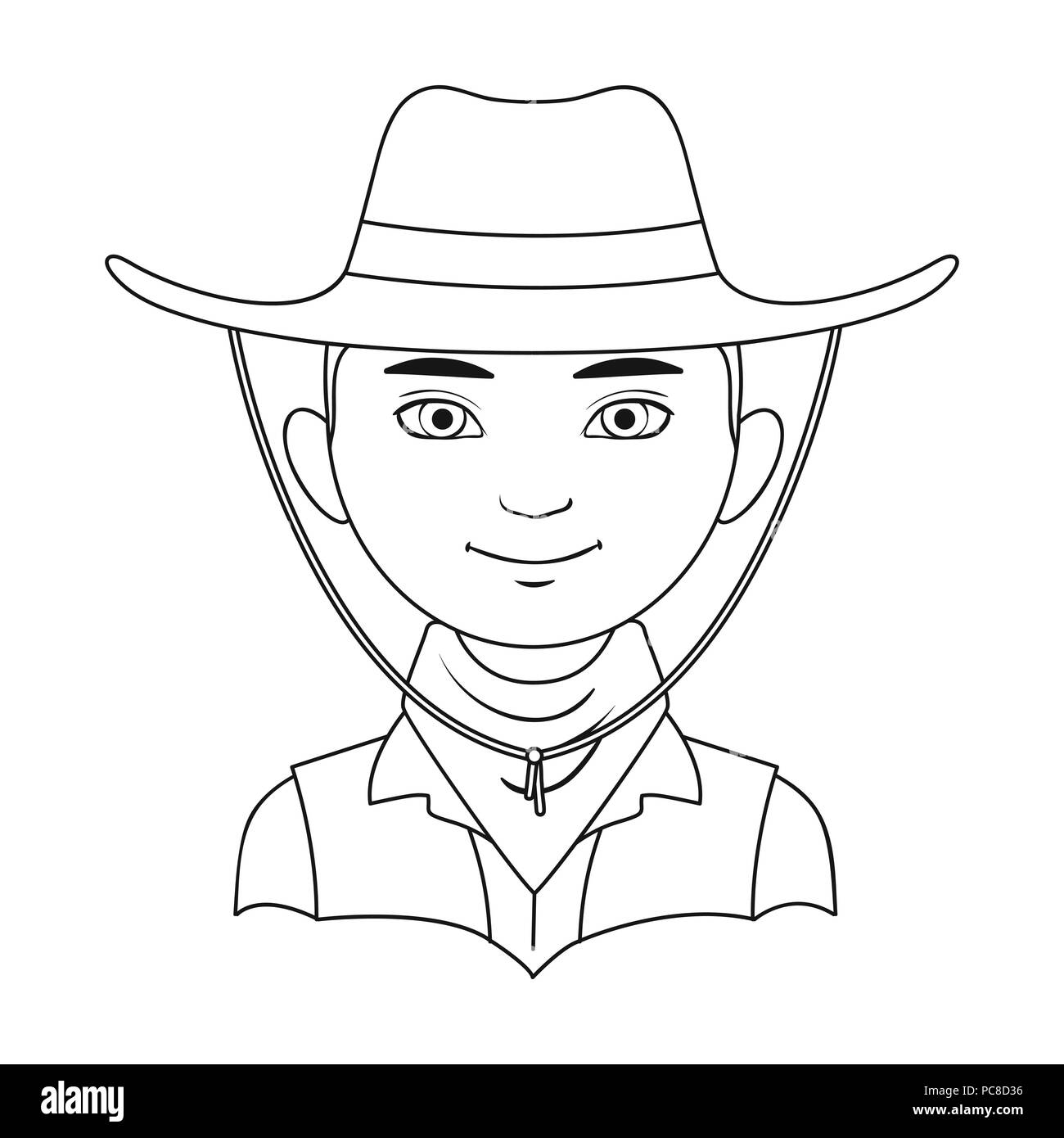 Amnricanian.Human race single icon in outline style vector symbol stock ...
