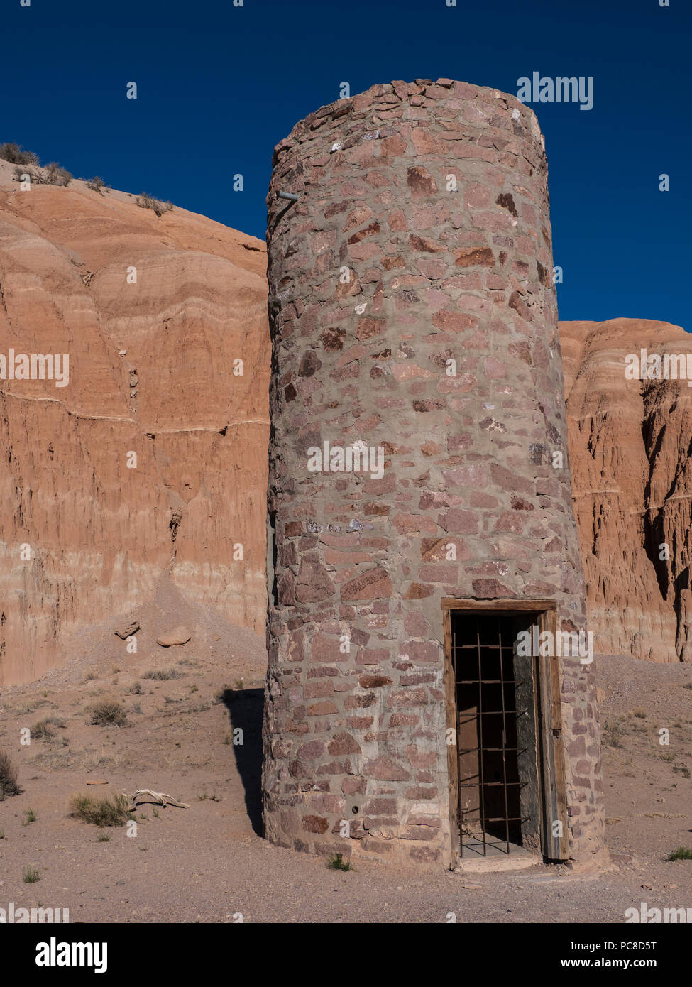 CCC-built water tower, Cathedral Gorge State Park, Panaca, Nevada. Stock Photo