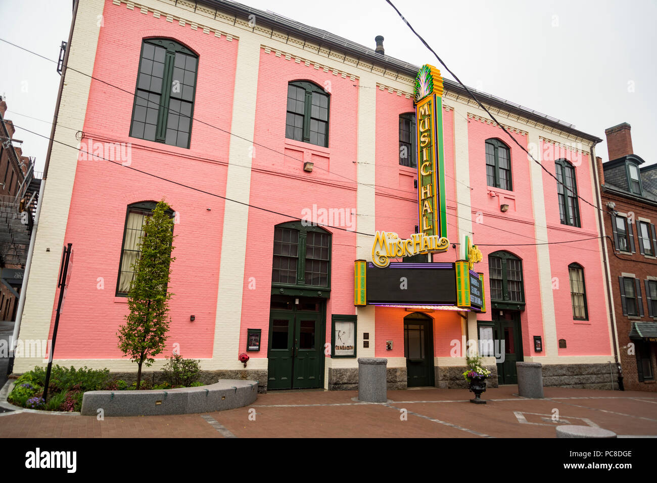 Outdoor of the Music Hall in Portsmouth NH, USA. Stock Photo