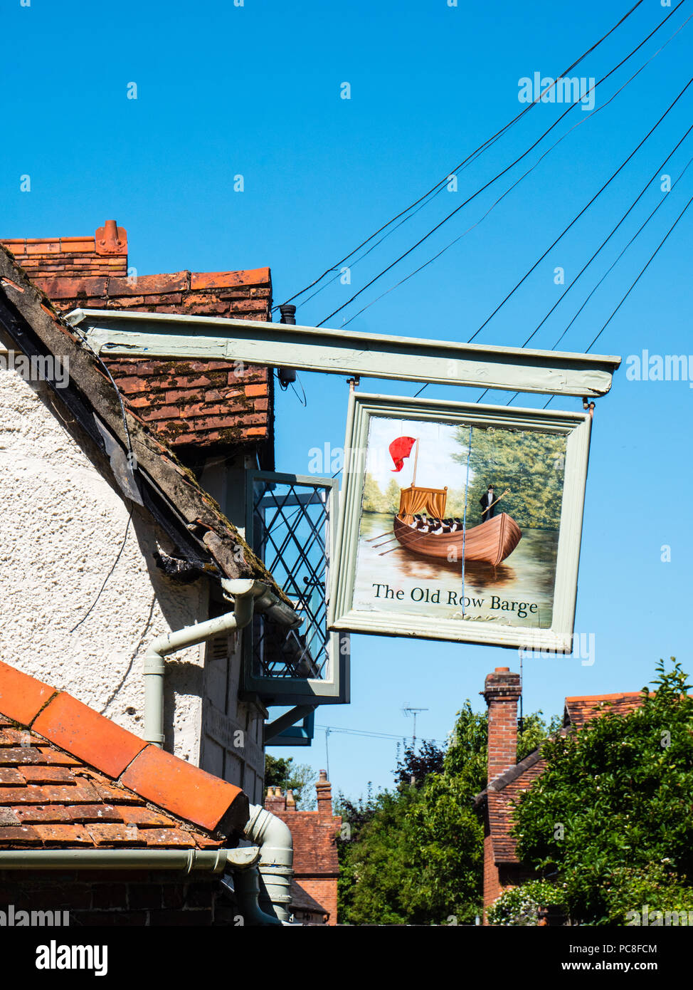 The Old Row Barge Historic Pub Sign Wallingford Oxfordshire