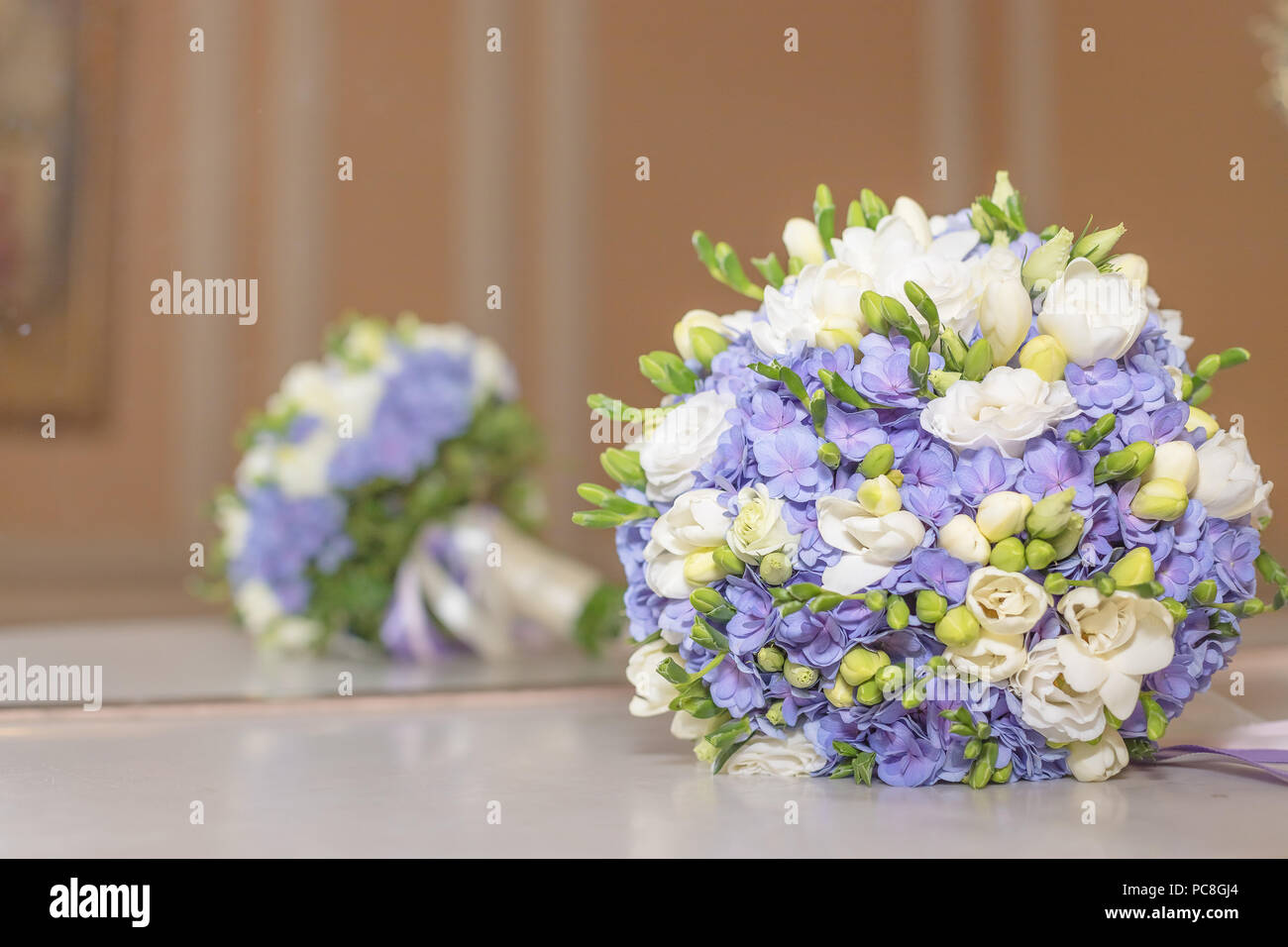 Wedding Bouquet Flowers Bridal Bouquet Beautiful White Blue