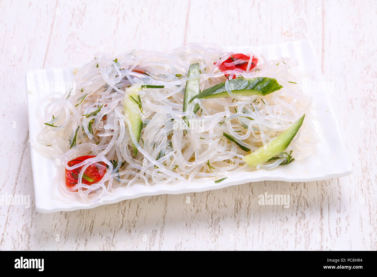 Pickled glass noodles in the bowl Stock Photo Alamy