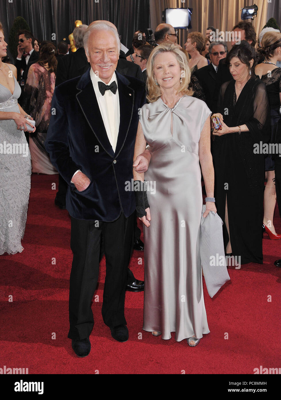 Christopher Plummer and wife  223  arriving at the Oscar - 84th Academy Awards  - 2012 at the Hollywood and Highland Theatre in Los Angeles.Christopher Plummer and wife  223 ------------- Red Carpet Event, Vertical, USA, Film Industry, Celebrities,  Photography, Bestof, Arts Culture and Entertainment, Topix Celebrities fashion /  Vertical, Best of, Event in Hollywood Life - California,  Red Carpet and backstage, USA, Film Industry, Celebrities,  movie celebrities, TV celebrities, Music celebrities, Photography, Bestof, Arts Culture and Entertainment,  Topix, vertical,  family from from the yea Stock Photo