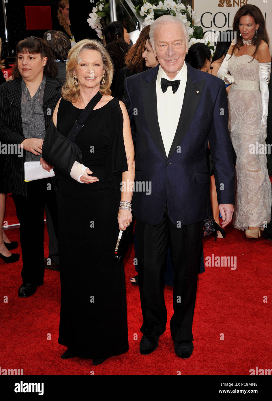 Christopher Plummer and wife   at The 2012 Golden Globe Awards at the Beverly Hilton Hotel In Beverly Hills, CAChristopher Plummer and wife  ------------- Red Carpet Event, Vertical, USA, Film Industry, Celebrities,  Photography, Bestof, Arts Culture and Entertainment, Topix Celebrities fashion /  Vertical, Best of, Event in Hollywood Life - California,  Red Carpet and backstage, USA, Film Industry, Celebrities,  movie celebrities, TV celebrities, Music celebrities, Photography, Bestof, Arts Culture and Entertainment,  Topix, vertical,  family from from the year , 2012, inquiry tsuni@Gamma-USA Stock Photo