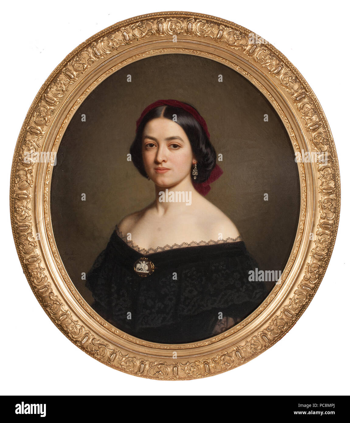67 Okänd kvinna (Amalia Lindegren) - Nationalmuseum - 174281 Stock Photo