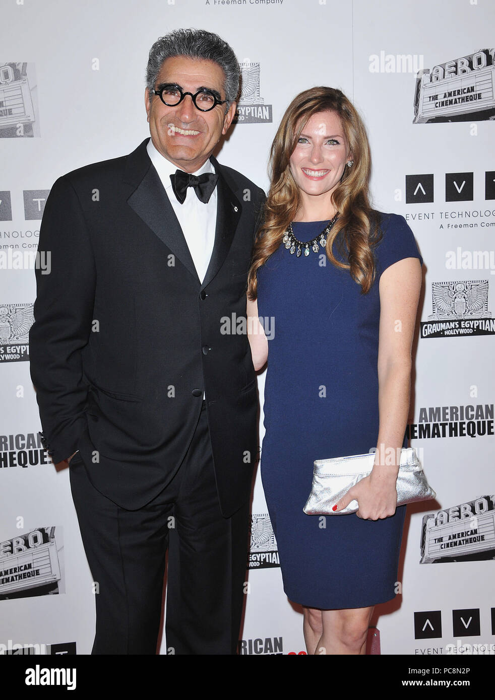 Eugene Levy and daughter Sarah at American Cimenatheque Honoring Ben  Stiller at the Beverly Hilton In Los  Levy and daughter Sarah  A ------------- Red Carpet Event, Vertical, USA, Film Industry, Celebrities,