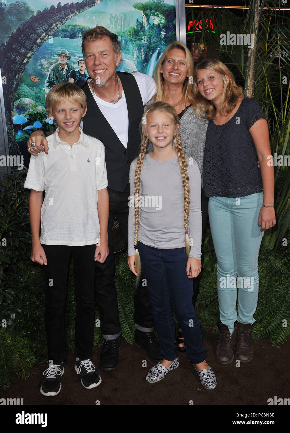 James Hetfield And Family At The Journey 2 The Mysterious Island Premiere At The Chinese Theatre In Los Angeles James Hetfield And Family 62 Red Carpet Event Vertical Usa Film Industry Celebrities Photography