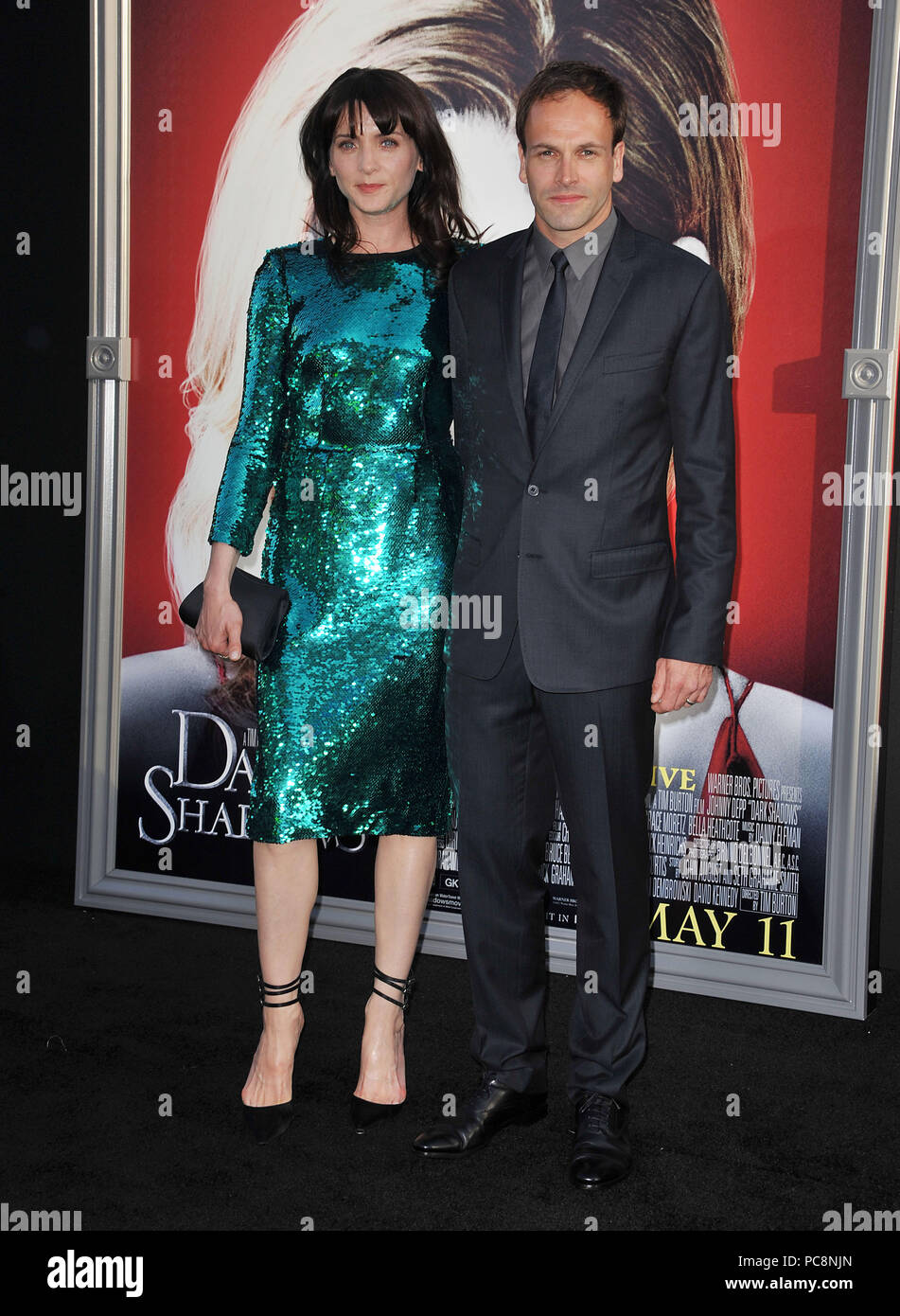 Jonny Lee Miller and wife Michele Hicks  at the Dark Shadows Premiere at the Chinese Theatre In Los Angeles.Jonny Lee Miller and wife Michele Hicks _211 ------------- Red Carpet Event, Vertical, USA, Film Industry, Celebrities,  Photography, Bestof, Arts Culture and Entertainment, Topix Celebrities fashion /  Vertical, Best of, Event in Hollywood Life - California,  Red Carpet and backstage, USA, Film Industry, Celebrities,  movie celebrities, TV celebrities, Music celebrities, Photography, Bestof, Arts Culture and Entertainment,  Topix, vertical,  family from from the year , 2012, inquiry tsu Stock Photo