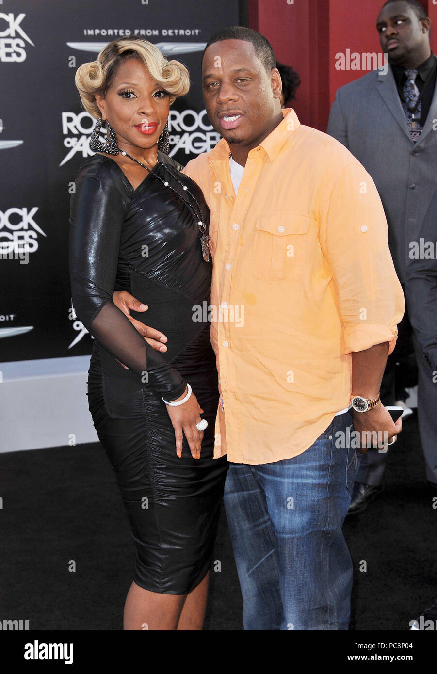 Mary J Blige and husband at the Rock Of Age Premiere at the Chinese