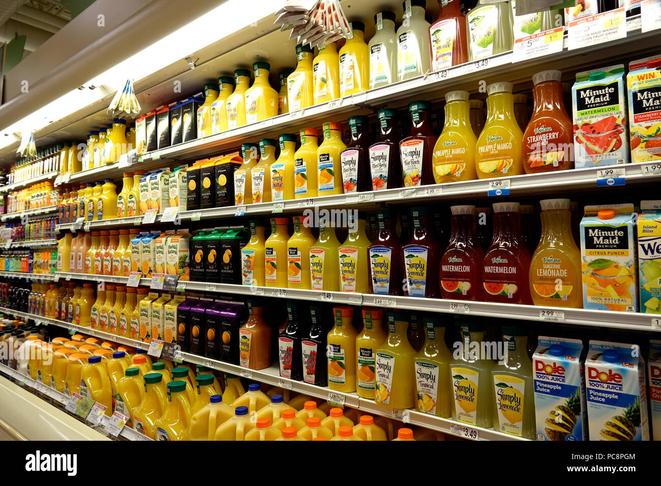 Juices Supermarket Stock Photos & Juices Supermarket Stock Images Alamy