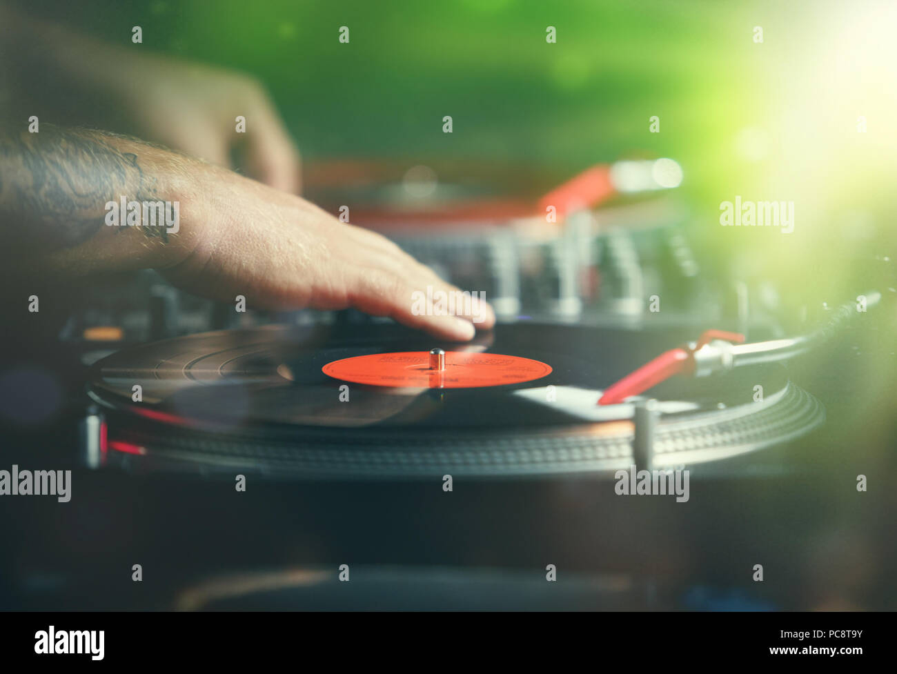 Dj Scratching Record High Resolution Stock Photography and