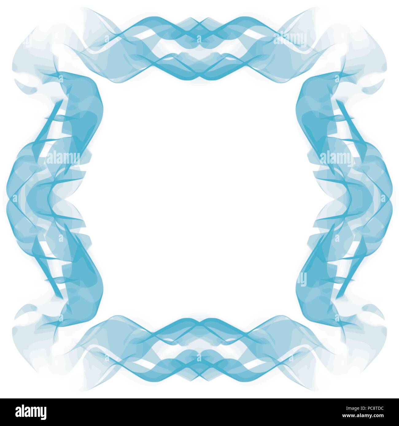 blue ornate veil watercolor frame border pattern, vector illustration ...