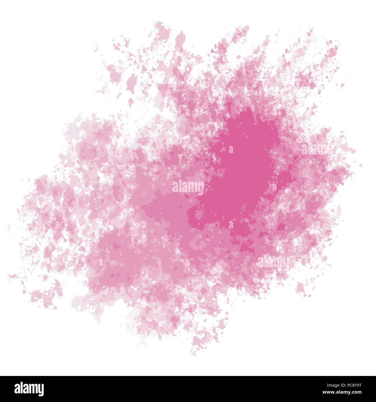 Pink watercolor splash stain background pattern vector illustration stock image