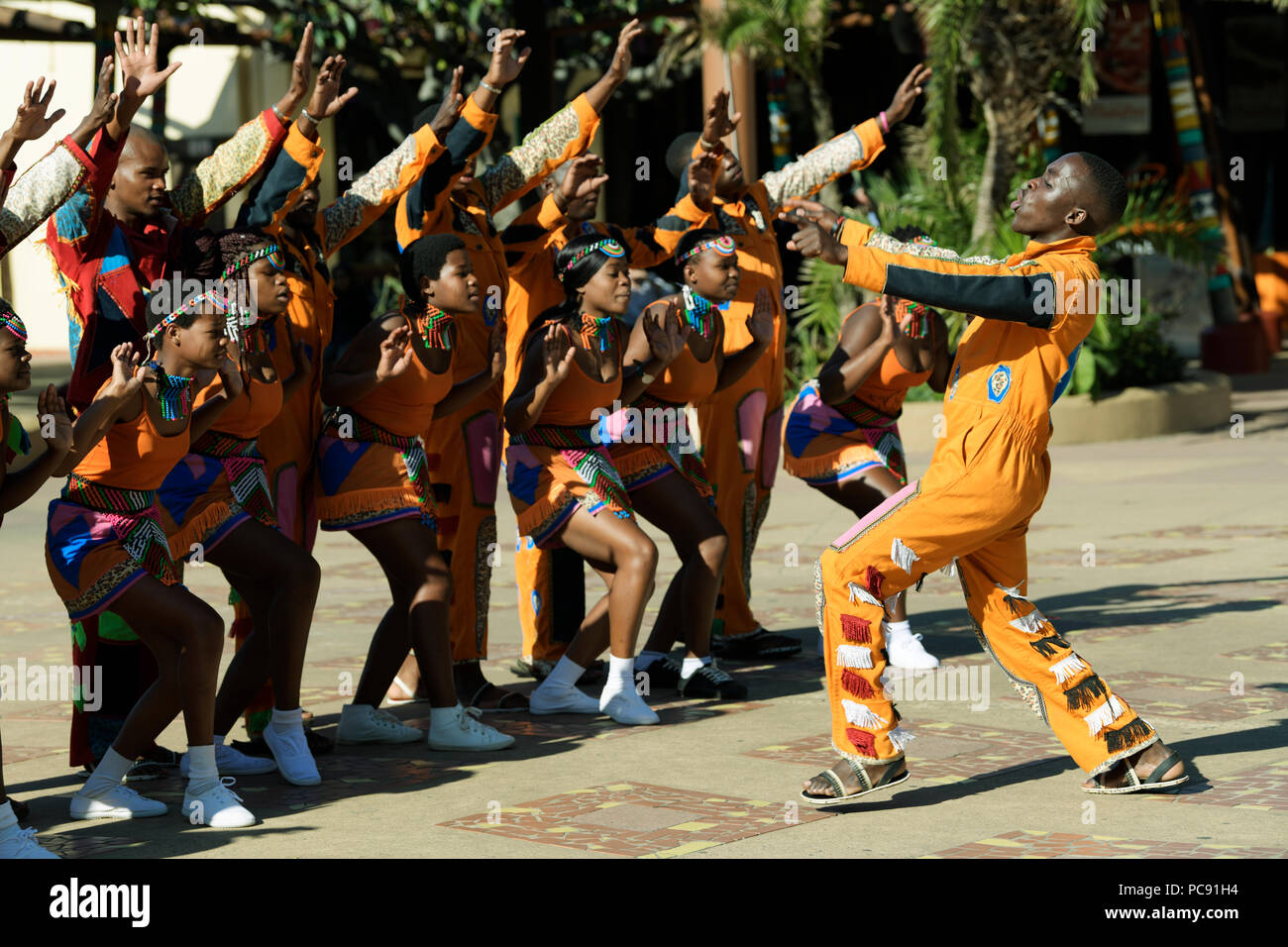 Durban, KwaZuluNatal, South Africa, young adult male in colourful