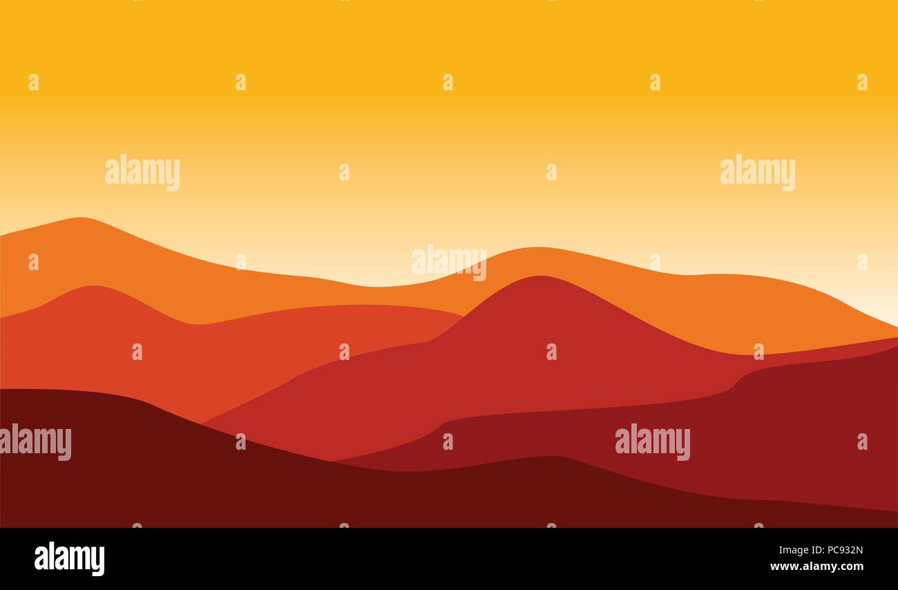 Desert landscape morning view Stock Vector Images Alamy