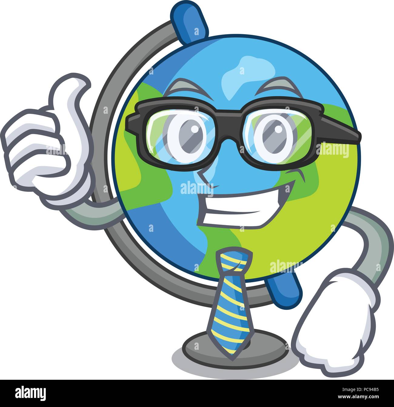 Businessman globe character cartoon style Stock Vector Image & Art - Alamy